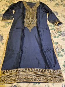 Pure crepe kurta, sharara, dupatta set