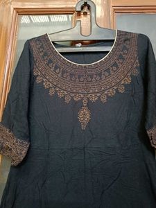 🇳🇿💫💗Elegant Black Printed Anarkali Kurta