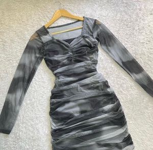 Chic Tie-Dye Bodycon Mini Dress