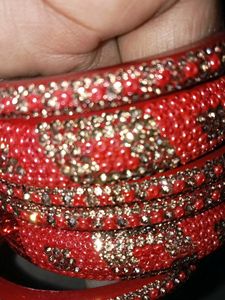 Red &amp; Orange Bangle Set