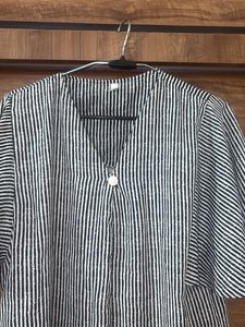 Stylish Striped Button-Up Top