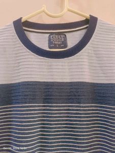 Beautiful Mixed Blue Colour Strip Sweater For Men