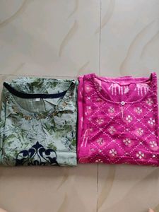Pack Of 2 Cotton Daily Wear Kurti