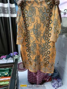 Orange Printed Kurta