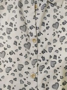 Cute Heart Print Kurta Set