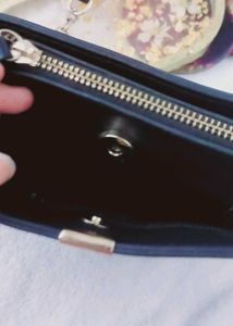 Black Croc Embossed Crossbody Bag