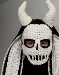 Skull Crochet Balaclava Hat