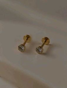 Elegant Stud Earrings with Clear Stones