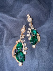 Elegant Emerald Dangle Earrings