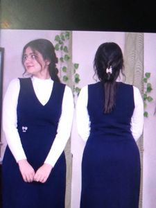Elegant nebi blue Sleeveless ethnic dress