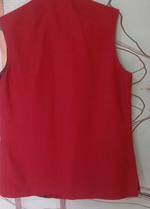 Men's Red Nehru Jacket