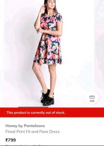 Flared Floral Dress