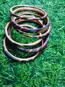 Brown Gold Bangles