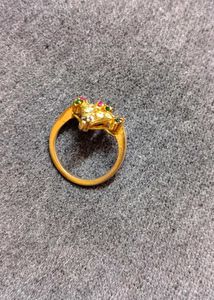Elegant Gold-Tone Cocktail Ring