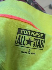 Converse All Star Neon Yellow Polo Shirt