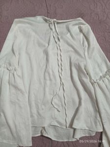 Chic White Bell Sleeve Top