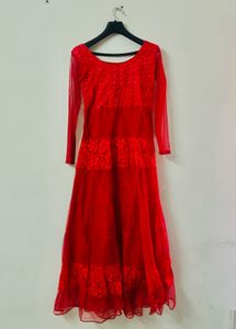 Red Floral Dress gown