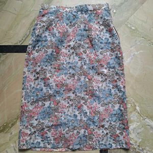 Floral Print Pencil Skirt