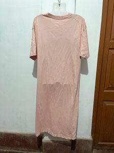 Pink Maxi T-Shirt Dress