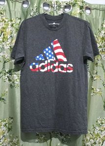 Adidas T-Shirt with American Flag Logo