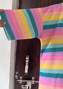 Women Multicolour T Shirt Dress Oversized