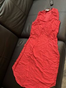 biba Red Sleeveless Tunic Top