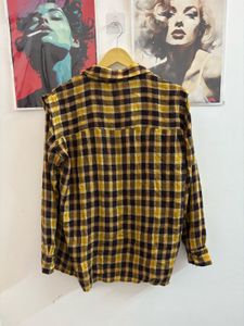 Yellow Plaid Collared Shirt