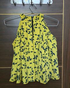 Stylish Yellow Printed Coord Set (worn once)