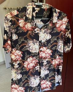 Men's Floral Print Short Sleeve Shirt