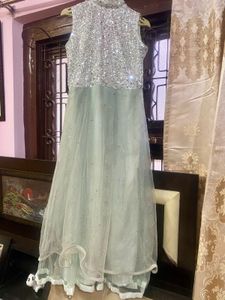 Shimmer Sea Green Gracious Gown