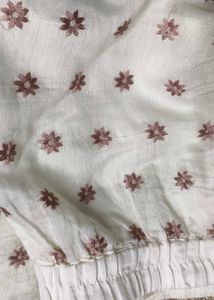 White Floral Palazzos
