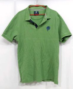 Green Polo Shirt with Lion Emblem