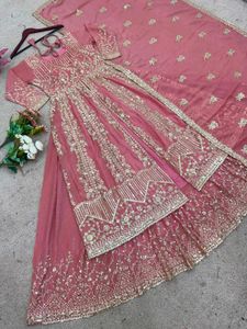 Elegant Pink Embroidered Lehenga Choli
