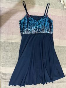 Sparkly Sequin Navy Blue Party Dress