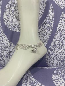 Silver Anklet with Colorful Accents