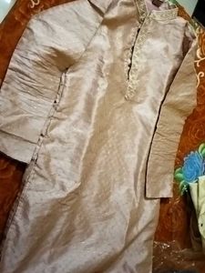 Elegant Men's Kurta with Detailed Embroidery