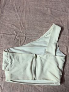Chic White One-Shoulder Top