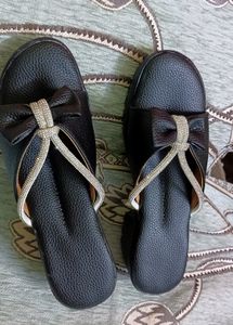Black Rhinestone Heels Sandle Wedges Every Size
