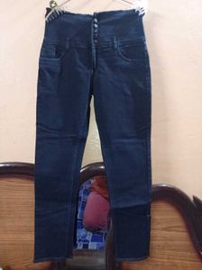 High-Waisted Black Jeans