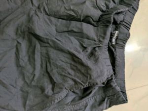 Black Wide Leg Cargo Pants
