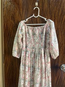 34 bust Chic Floral Print Maxi Dress women’s