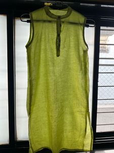 Sleeveless Light Green Kurta