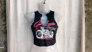 8410. Goth Motorcycle Graphic Tank Top