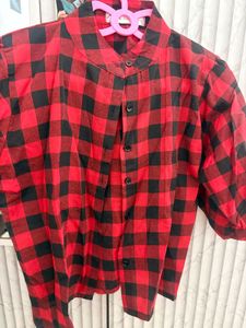 Red & Black Buffalo Plaid Tunic