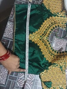 Emerald Green Embroidered Blouse