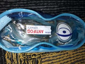 Blue Antifog Swim Goggles