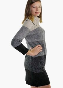 Gray Knit Tunic Sweater