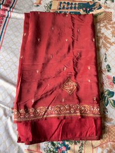 Pure Crepe Sozni handwork saree