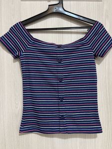 Striped Off-Shoulder Top