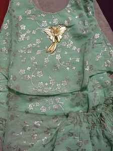 Girls Mint Green  Skirt Set